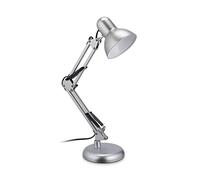 Relaxdays Lámpara de escritorio retro plateada negro,plata