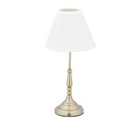 Relaxdays Lámpara mesa blanca y dorada blanco,oro