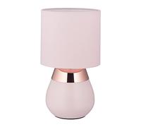 Relaxdays Lámpara mesita noche táctil rosada rosa