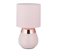 Relaxdays Lámpara mesita noche táctil rosada rosa