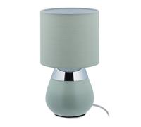 Relaxdays Lámpara mesita noche táctil verde verde,plata