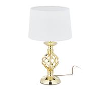 Relaxdays Lámpara sobremesa función táctil blanco,oro