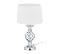 Relaxdays Lámpara sobremesa función táctil blanco,plata