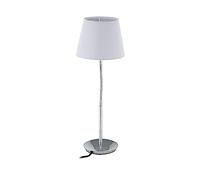 Relaxdays Lámpara de sobremesa con pie flexible blanco,plata