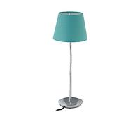 Relaxdays Lámpara de sobremesa con pie flexible plata,turquesa