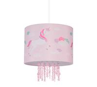 Relaxdays Lámpara techo infantil unicornio rosa blanco,púrpura,rosa