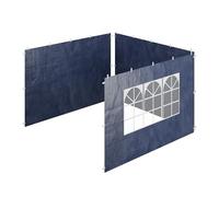 Relaxdays Laterales Carpa 2x3 m Set de 3, Impermeables, Cerramientos con Cierre de Contacto, Ventanas, Color Azul