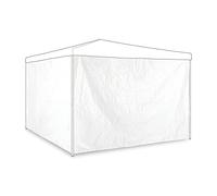 Relaxdays Laterales de Carpa, Set de 2, Paredes Cenador, 3 x 2 m, Hidrófugos, Cortinas sin Ventanas, Plástico, Blancos