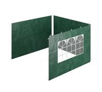 Relaxdays Laterales para carpa de 3 x 3 m set de 3 blanco,verde oscuro,transparente