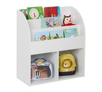 Relaxdays Librería infantil con 2 cajones abiertos blanco
