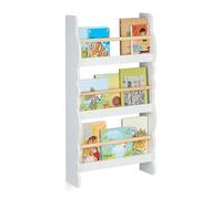 Relaxdays Librería infantil diseño de nubes blanco,marrón claro