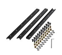 Relaxdays Perfiles en U para muebles Pack de 3 oro,negro