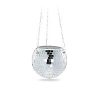 Relaxdays Maceta disco colgante para decorar plata