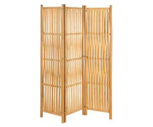 Relaxdays, mampara divisoria de 3 paneles, plegable, para separar espacios, dimensiones: 170 x 126 cm, bambú, ideal para salón, separador de ambientes interior, color natural