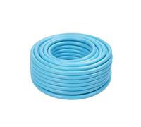 Relaxdays Manguera de jardín Resistente UV, Trenzada, 1/2", 100 m, Azul Claro