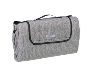 Relaxdays Manta picnic gris de forro polar gris