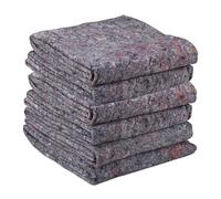 Relaxdays Mantas de Mudanza, Pack de 6, Fieltros Protectores para Transporte y Suelo, 150 x 200 cm, Moqueta Pintor, Gris
