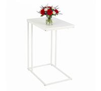 Relaxdays Mesa auxiliar C blanco