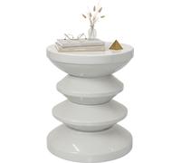 Relaxdays, mesa auxiliar con diseño en zigzag, color gris