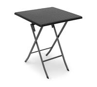 Relaxdays Mesa de terraza plegable BASTIAN negro