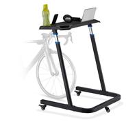 Relaxdays Mesa para rodillo de bicicleta regulable negro