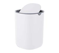 Relaxdays Mini papelera de mesa 1,5 litros blanco,gris