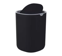 Relaxdays Mini papelera de mesa 1,5 litros negro,gris