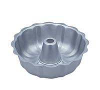 Relaxdays Molde Bizcocho Agujero, Recipiente Pastel, Antiadherente, 24 cm Ø, Bizcochera Redonda, Acero Carbón, Plateado