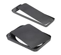 Relaxdays Set de 2 moldes con base extraíble antracita