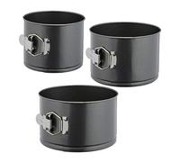 Relaxdays Set de 3 moldes redondos altos antracita,plata
