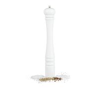 Relaxdays Molinillo pimienta de madera blanco,plata