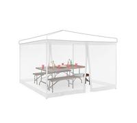 Relaxdays Mosquitera blanca para carpa de 3 x 3 m blanco