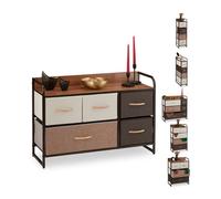 Relaxdays Mueble de almacenaje modular beige,marrón,marrón claro