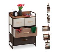 Relaxdays Mueble de almacenaje modular beige,marrón,marrón claro