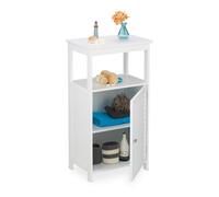 Relaxdays Mueble de baño 3 compartimentos blanco blanco