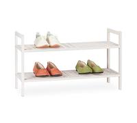 Relaxdays Mueble zapatero apilable blanco blanco