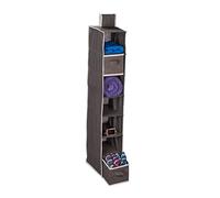 Relaxdays Organizador Colgante Armario, 7 Compartimentos, Tela, 106 x 16,5 x 31 cm, 2 Cajones, Estantería Ropa, Gris