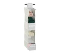 Relaxdays Organizador colgante de tela blanco