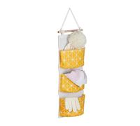 Relaxdays Organizador colgante de tela crema,amarillo,marrón claro