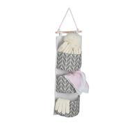 Relaxdays Organizador colgante de tela crema,marrón claro,gris