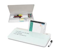 Relaxdays Organizador de escritorio con pizarra blanco