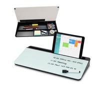 Relaxdays Organizador de escritorio con pizarra blanco,negro