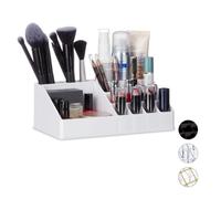 Relaxdays Organizador de maquillaje blanco