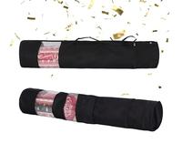 Relaxdays Organizador de Papel de Regalo, 2 Unidades, 2 Compartimentos, Asas, HxD: 85 x 17 cm, Bolsa para Regalo, Negra