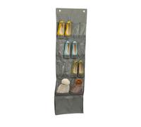 Relaxdays Organizador de zapatos para colgar transparente,gris
