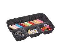 Relaxdays Organizador para cajones fieltro antracita