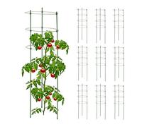 Relaxdays Pack 10 tutores plantas 90 cm verde