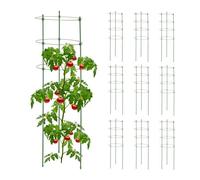 Relaxdays Pack 10 tutores plantas 90 cm verde