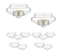 Relaxdays Pack de 12 portavelas flotantes transparente