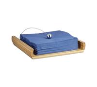 Relaxdays Pack 2 servilleteros de mesa bambú marrón claro